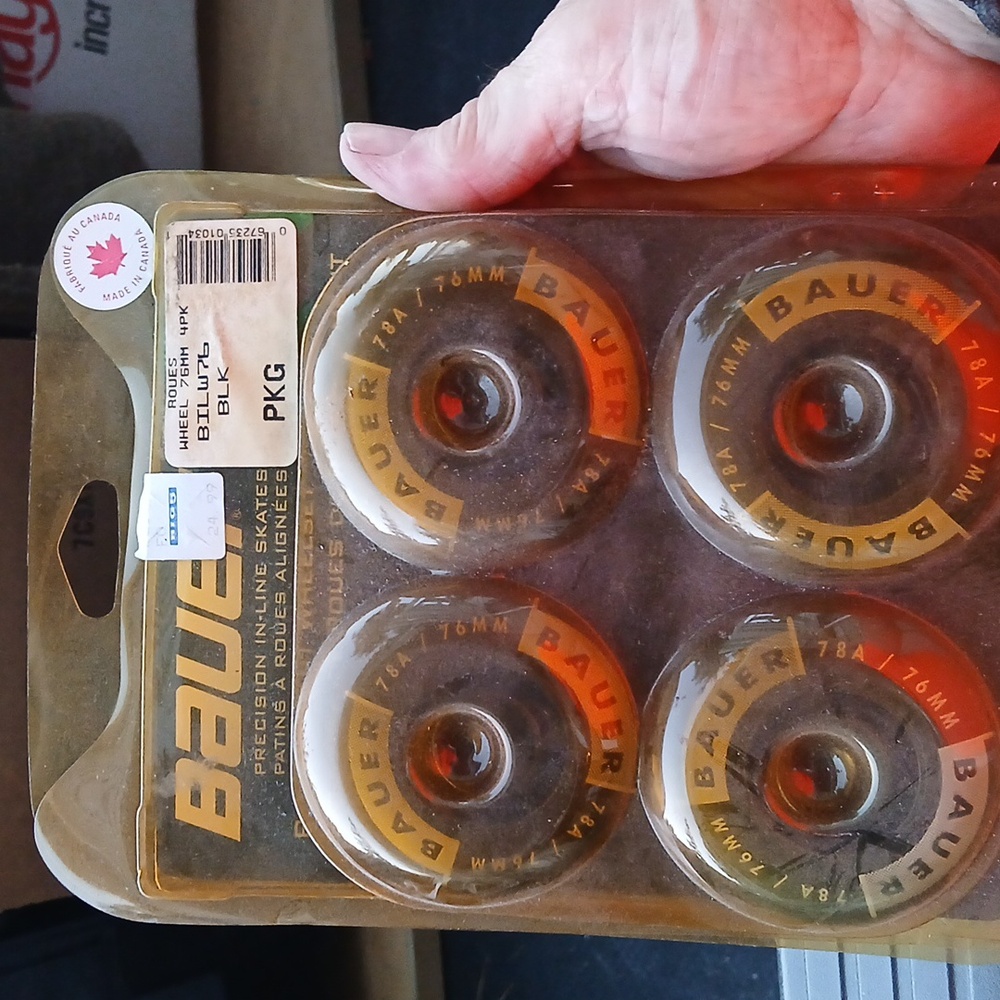 New In Opened Package Bauer Inline Skate Wheelset